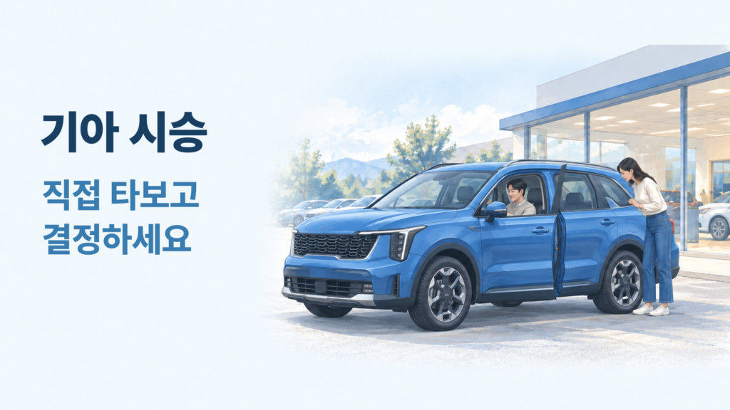 수천만 원짜리 기아차, 앉아만 보고 계약하시게요?