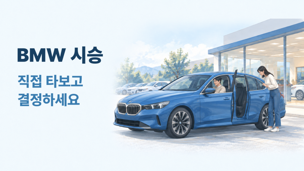 수천만 원짜리 BMW, 앉아만 보고 계약하시게요?